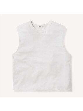 Buck Mason Women’s White Cotton Slub Muscle Tank